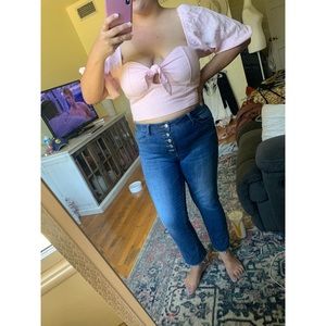 Pink crop top